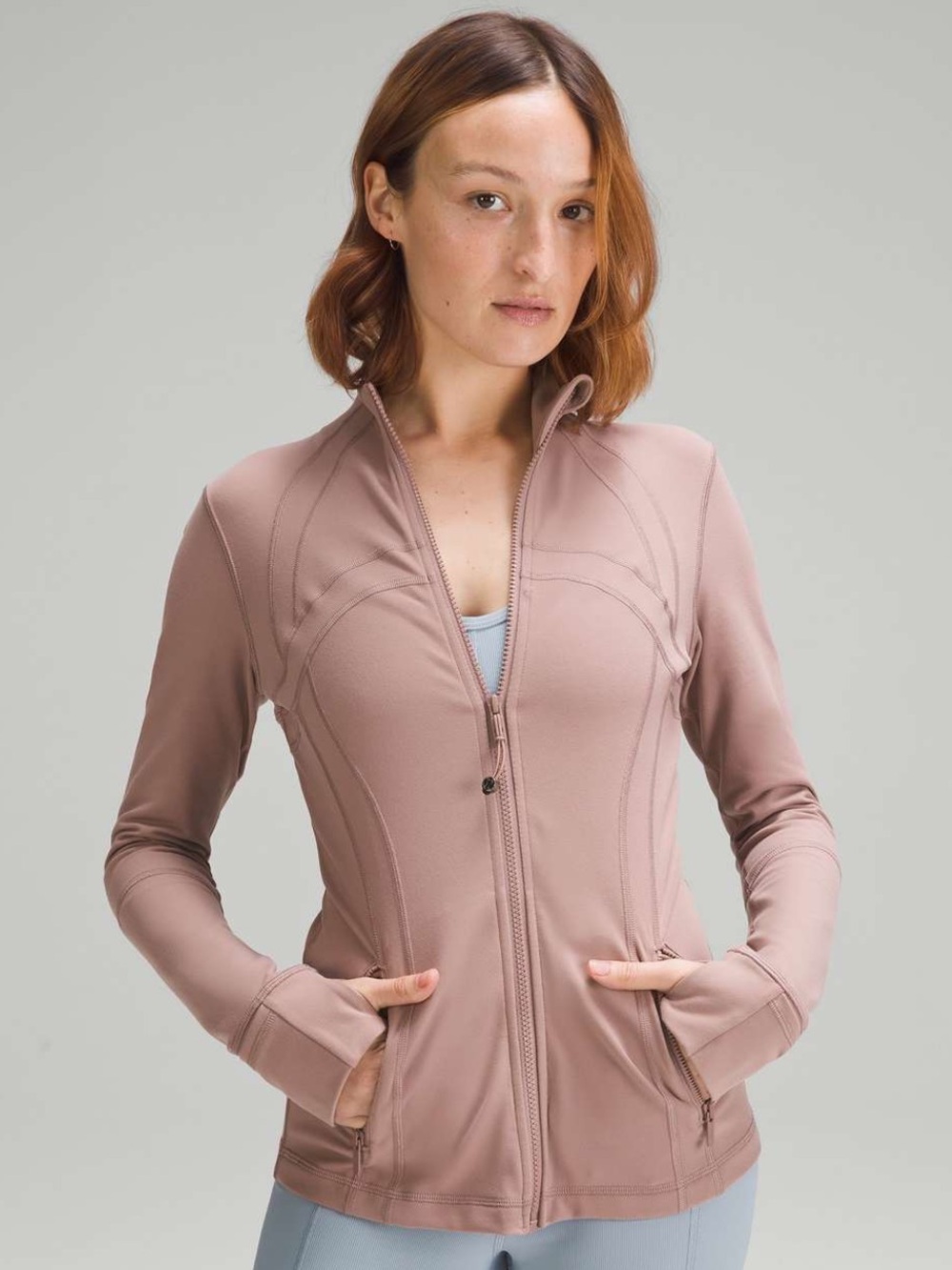 Lululemon Define Jacket Luon Twilight Rose tan pink size 4 full zip fitted